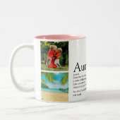 Aunt, Auntie Definition 4 Photo Collage Two-Tone Coffee Mug (Left)