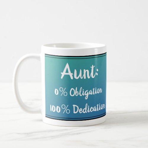 Aunt Auntie Definition Dedication Coffee Mug