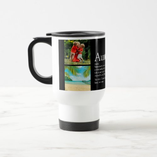 Aunt Auntie Definition Photo Collage Modern Travel Mug