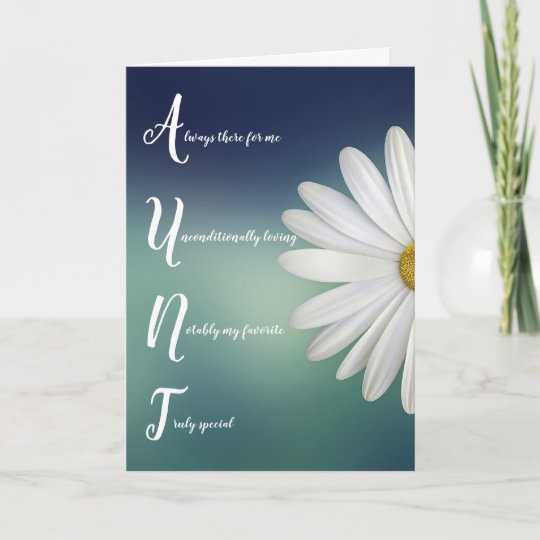 Aunt Auntie Floral Birthday Card