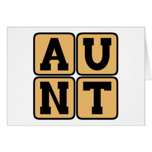AUNT Aunty Auntie Word Funny Family Reunion Cards