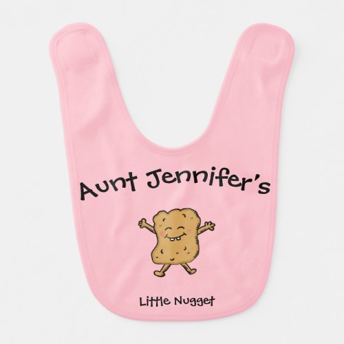 Aunt Baby Bib Pink Nugget Nickname