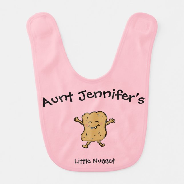 Aunt Baby Bib Pink Nugget Nickname (Front)