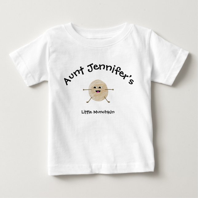 Aunt Baby Clothes Little Munchkin Template Baby T-Shirt (Front)