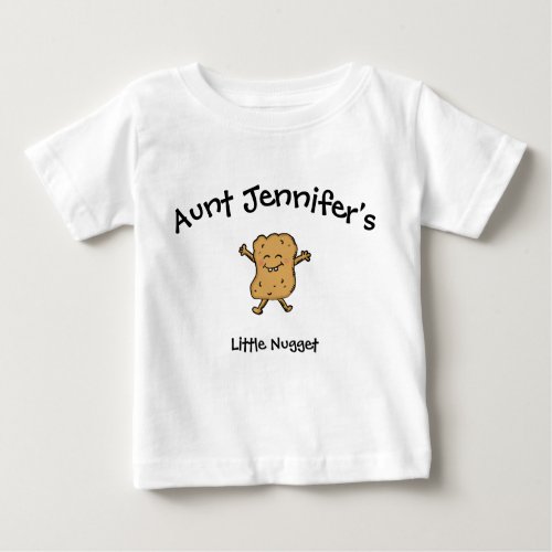 Aunt Baby Clothes Little Nugget Niece Nephew Baby T_Shirt