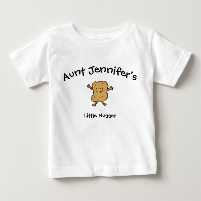 Aunt Baby Clothes Little Nugget Niece Nephew Baby T-Shirt (Front)