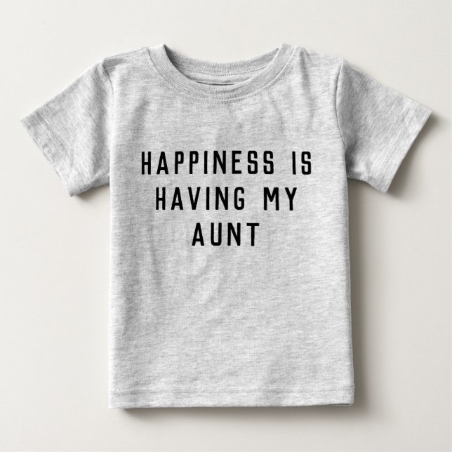 Aunt Baby Clothes Matching Nephew Aunt Auntie Baby T-Shirt (Front)