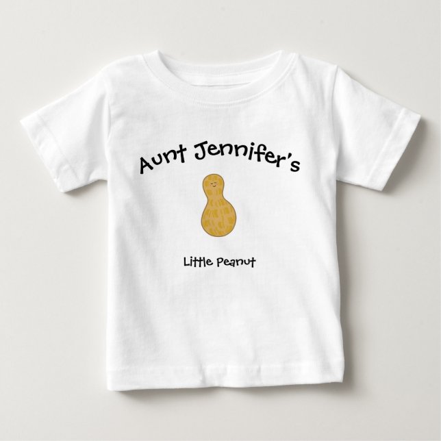 Aunt Baby Clothes Peanut Niece Nephew T-Shirt (Front)