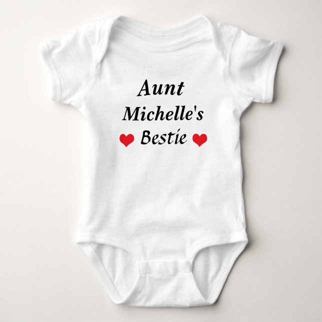 Aunt Bestie Baby Clothes Niece Nephew Baby Bodysuit (Front)