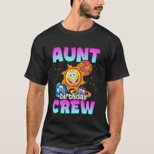 Aunt Birthday Crew Outer Space Planets Galaxy Bday T-Shirt