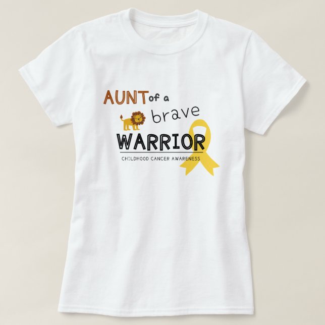 aunt brave warrior cancer womens T-Shirt (Design Front)