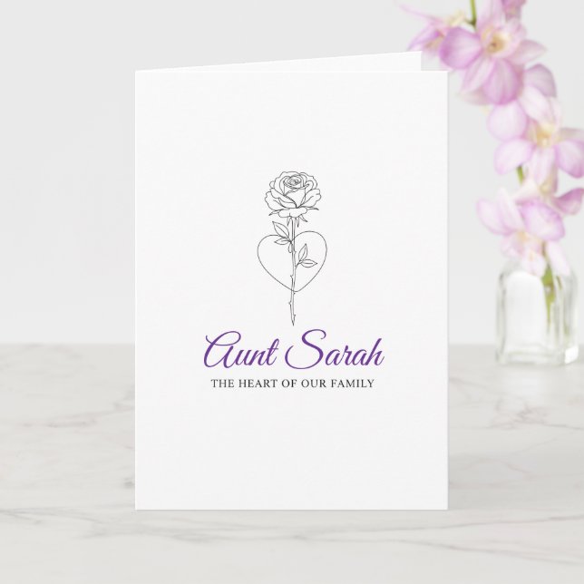 Aunt Card – The Heart of Our Family (Orchid)