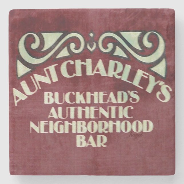 Aunt Charley's, Buckhead ,Aunt Charley's  Stone Coaster (Front)