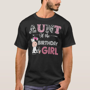 Aunt Cow Farming Birthday Girl Barnyard Family Mat T-Shirt