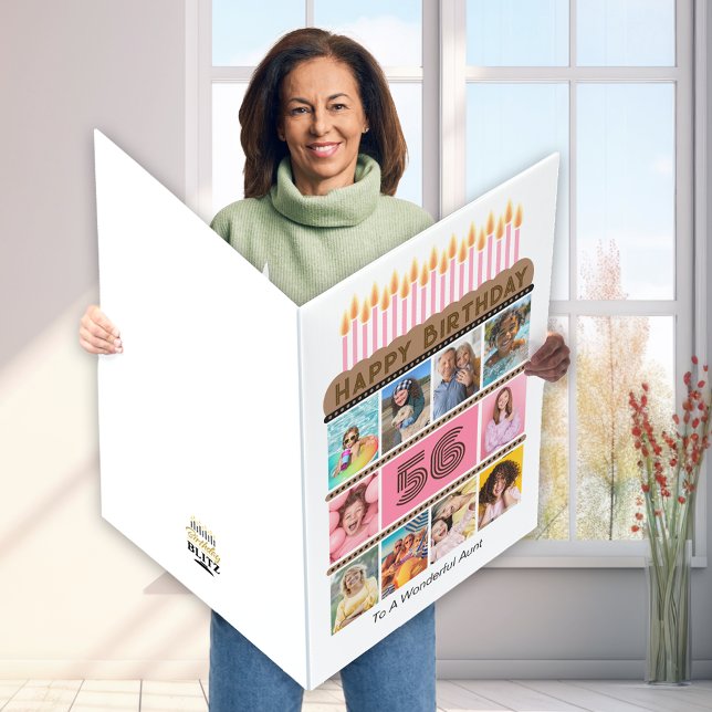 Aunt Custom Big 56th Birthday Card (Creator Uploaded)