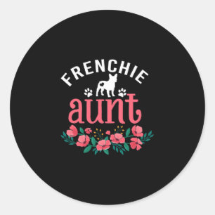 Aunt Dog Gifts Dog Pet Lover Owner Christmas Classic Round Sticker