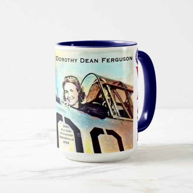 Aunt Dot Ferguson WASP pilot oversize Mug (Front Right)
