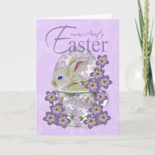 Aunt Easter Card With Baby Rabbit _ Just For You A