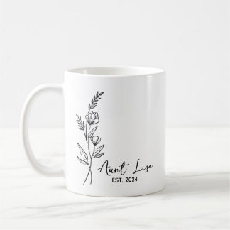 Aunt EST. 2024, Soon To Be Auntie Gift  Coffee Mug