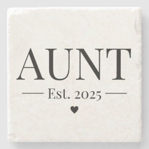 Aunt Established 2025 Stone Coaster