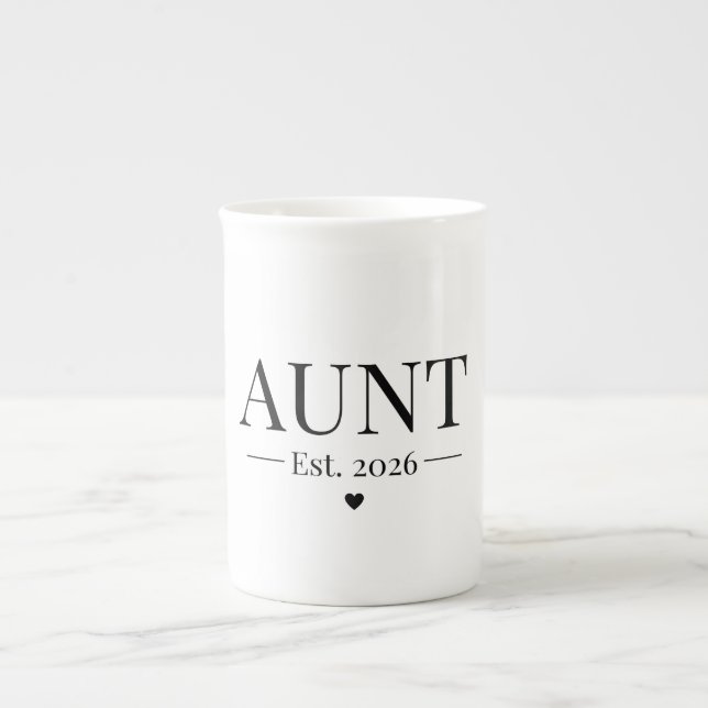 Aunt Established 2026 Bone China Mug (Front)