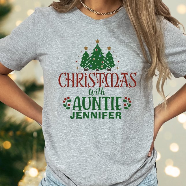 Aunt  Family Christmas Tree Name T-Shirt (Creator Uploaded)