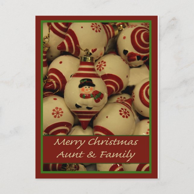 Aunt & Family Merry Christmas card (Front)