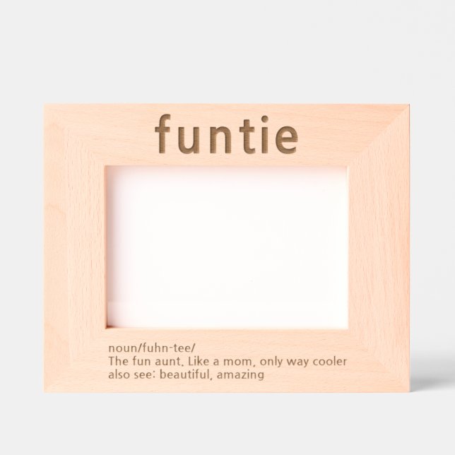 Aunt Funny Definition Laser Etched Picture Frame Engraved Frames (Front)