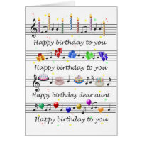 Aunt Funny Happy Birthday Song Sheet Music
