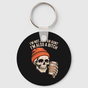 Aunt Funny Skeleton Auntie Keychain