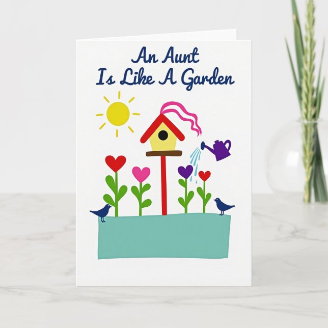 Aunt Garden Mothers Day Card (Front)