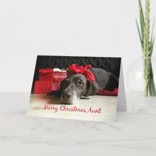 Aunt German Shorthaired Pointer Christmas Card