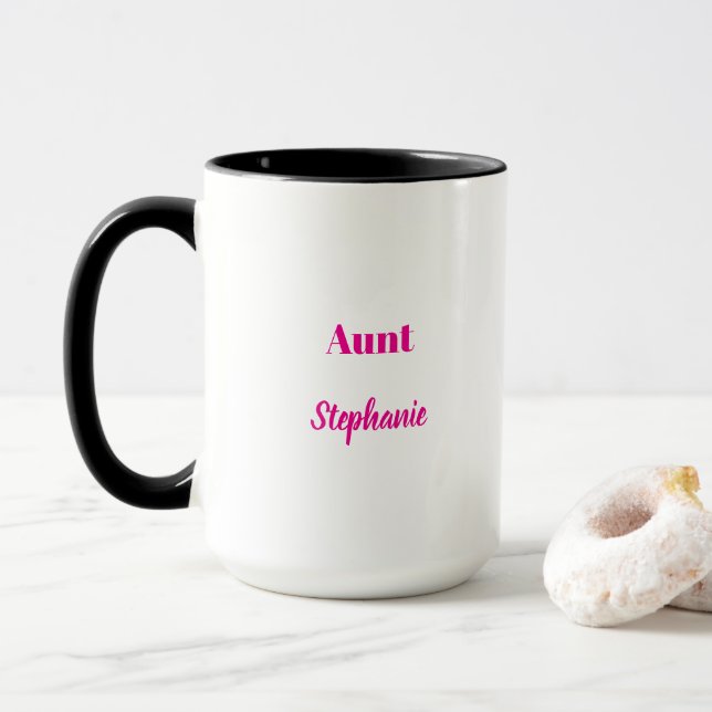 Aunt Gift Favor Weddings Christmas Holidays Modern Mug (With Donut)
