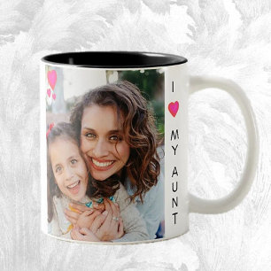 Aunt Gift! Sweet Photo  Two-Tone Coffee Mug