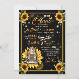 Aunt Gifts Letter To My Aunt Love From Niece Holiday Card