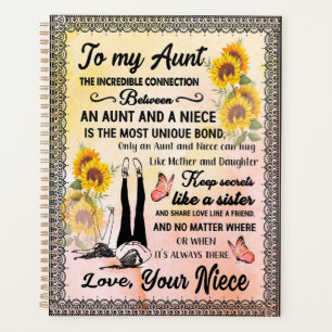 Aunt Gifts Letter To My Aunt Love From Niece Planner