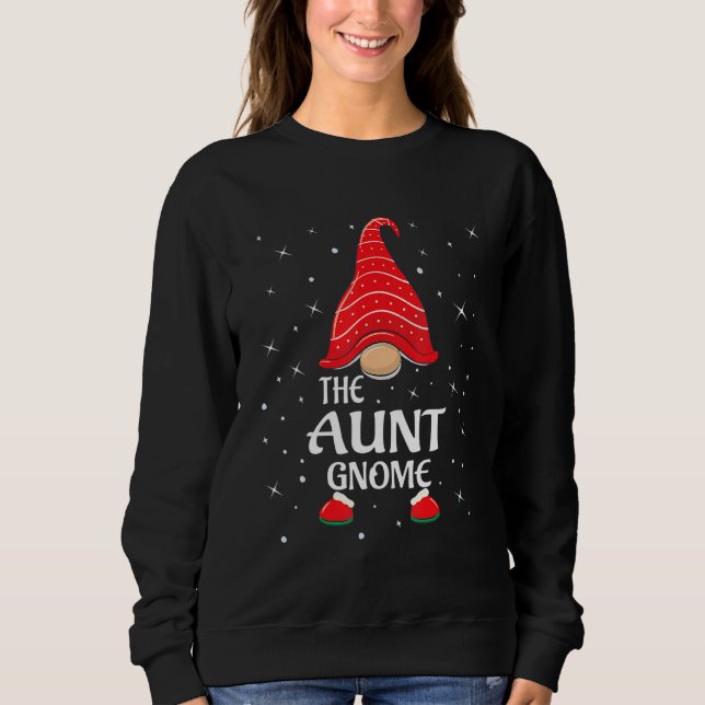 Aunt Gnome Buffalo Plaid Matching Family Christmas Sweatshirt (Front)