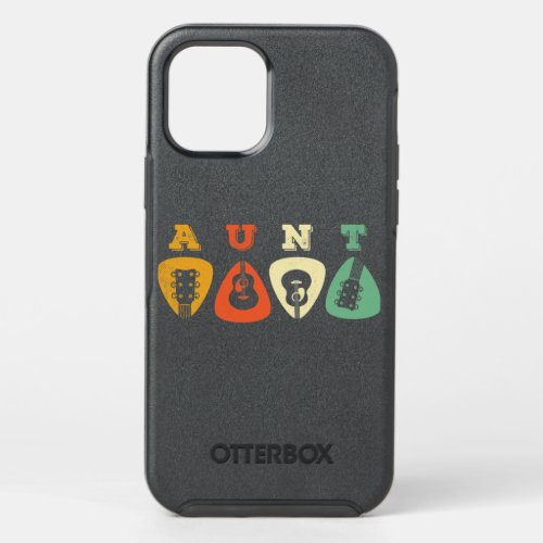 Aunt Guitar Pick Retro Aunt Guitar Pick Musician R OtterBox Symmetry iPhone 12 Pro Case