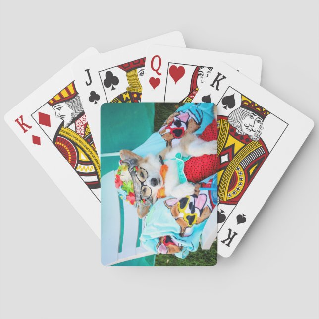 Aunt Gussy corgi playing cards (Back)