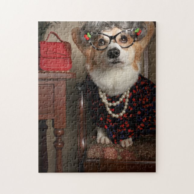 Aunt Gussy corgi puzzle (Vertical)