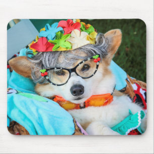 Aunt Gussy the Corgi mouse pad