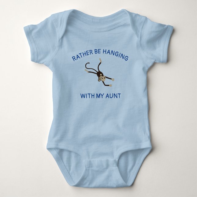 Aunt Hanging With My Aunt Nephew Boy Newborn Cute Baby Bodysuit (Front)