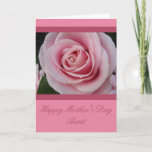 Aunt  Happy Mother&#39;s Day Rose Card at Zazzle