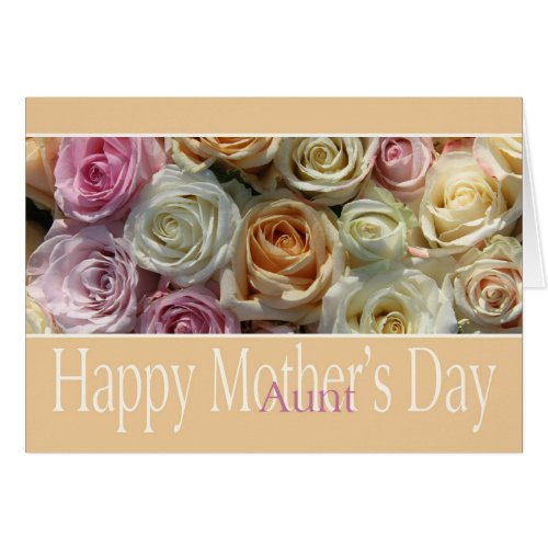 Aunt  Happy Mothers Day rose card