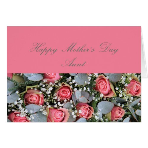 Aunt  Happy Mothers Day rose card