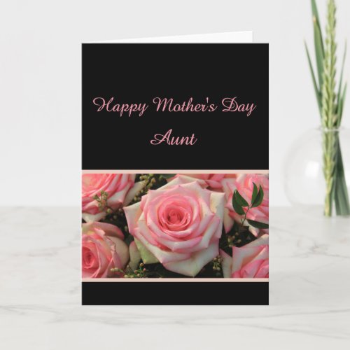 Aunt  Happy Mothers Day rose card