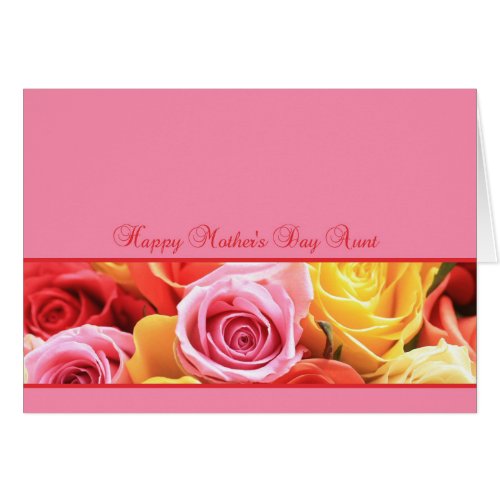 Aunt  Happy Mothers Day rose card