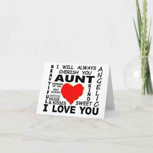 Aunt I Love You Card