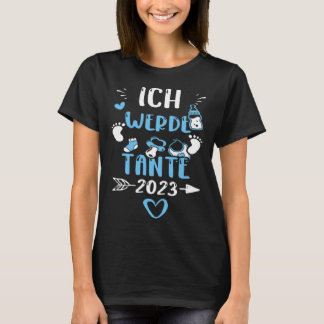 Aunt Ich Werde Tante 2023  Baby Boy Sayings T-Shirt
