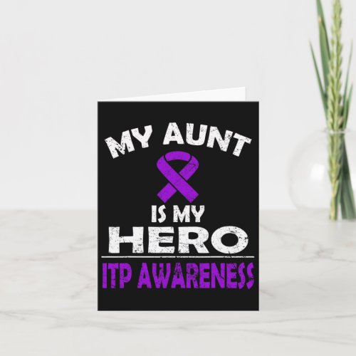 Aunt Is My Hero Itp Awareness T Shirt  Card